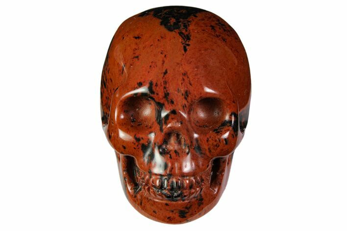 Realistic, Polished Mahogany Obsidian Skull #116311